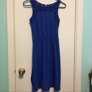 Laced blue dress
